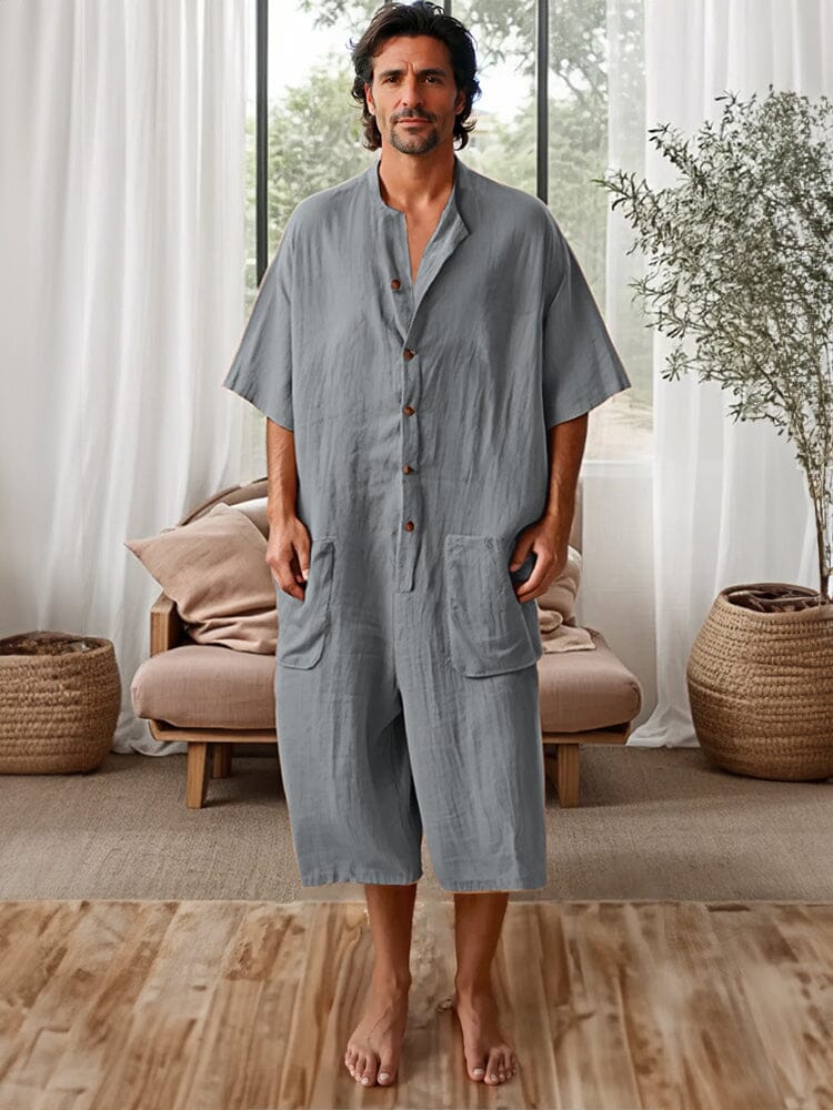 Comfort Loose Fit 100% Cotton Jumpsuit