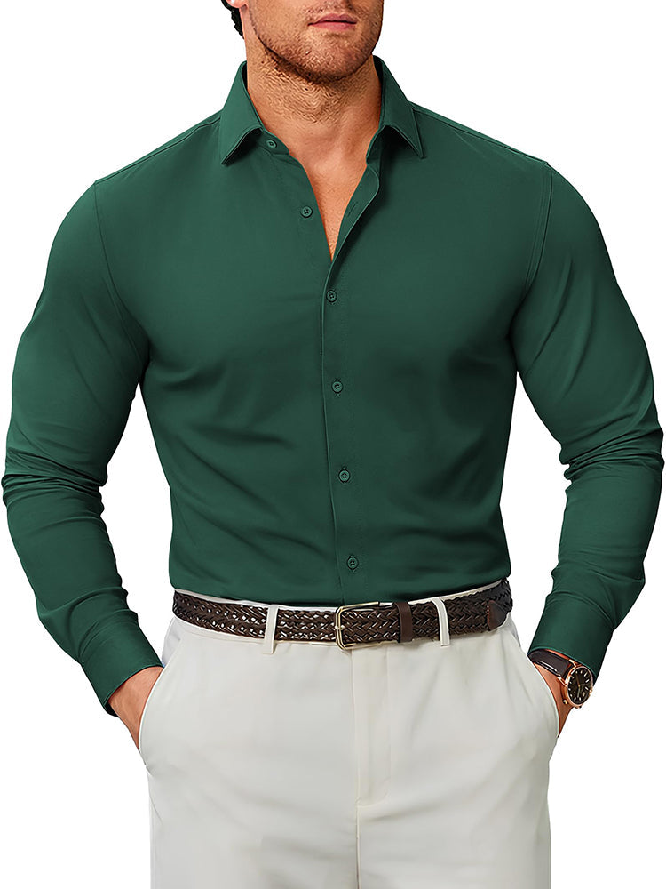 Stretch Wrinkle Free Long Sleeve Button Down Shirt (US Only)