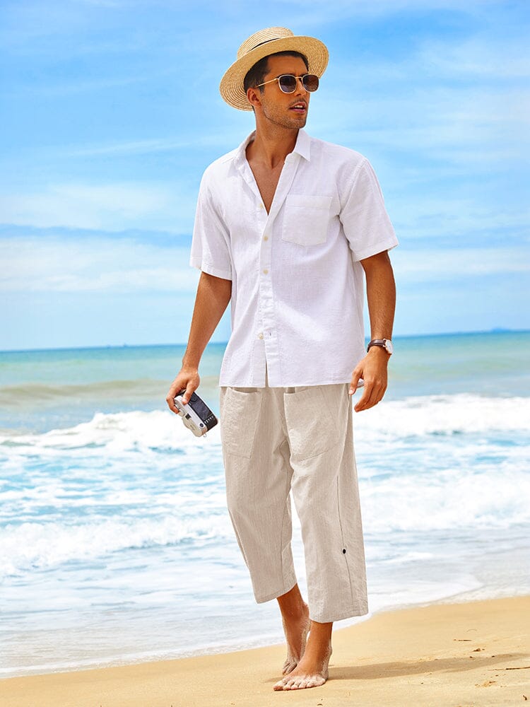 Linen Harem Beach Yoga Pants (US Only)