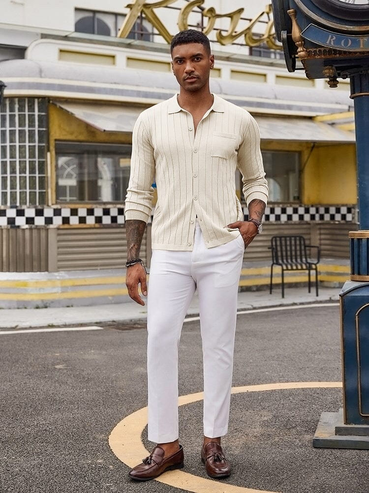 Casual Knit Ribbed Cardigan (US Only)