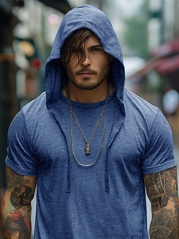 Stylish Stretchy Hooded T-Shirt