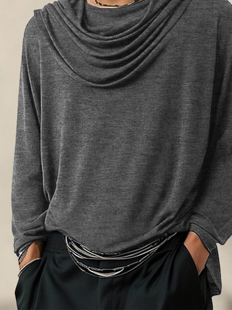 Draped Neckline Pullover Top