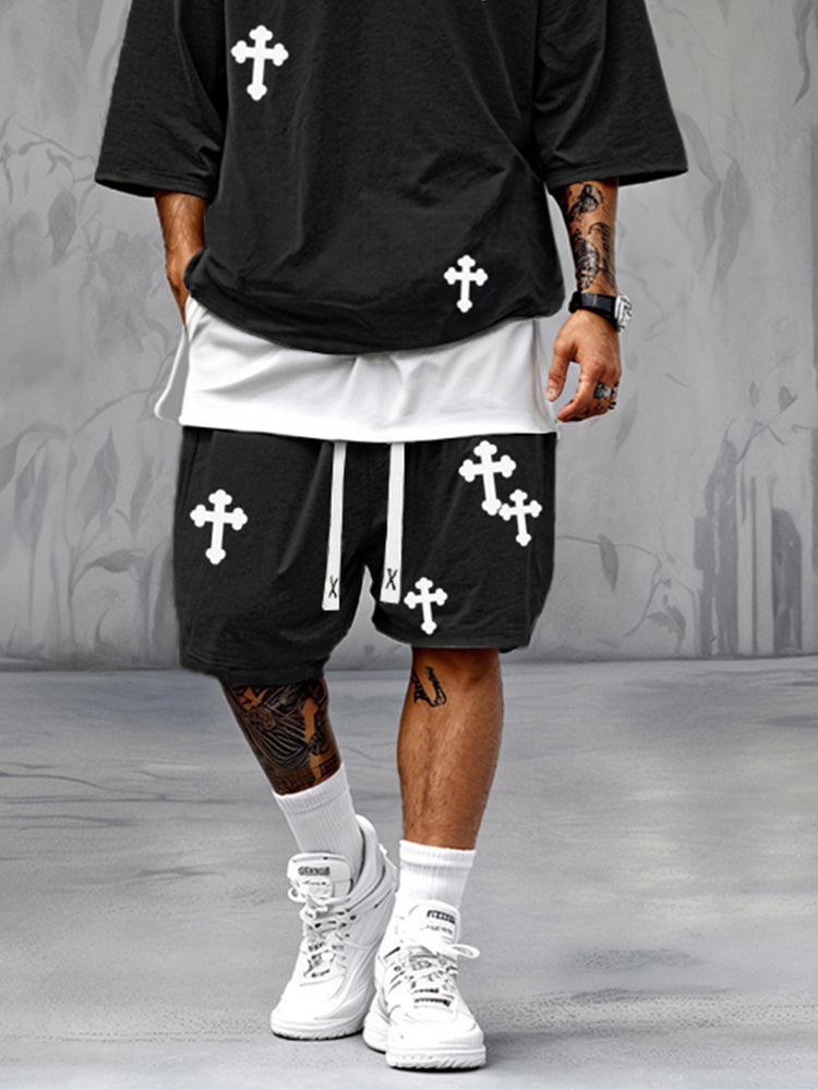 Trendy Cross Pattern Sports Set