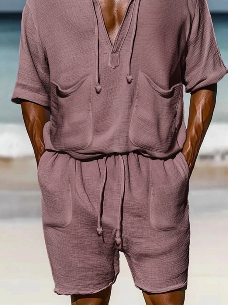 Comfort Daily Hooded Tee Shorts Set