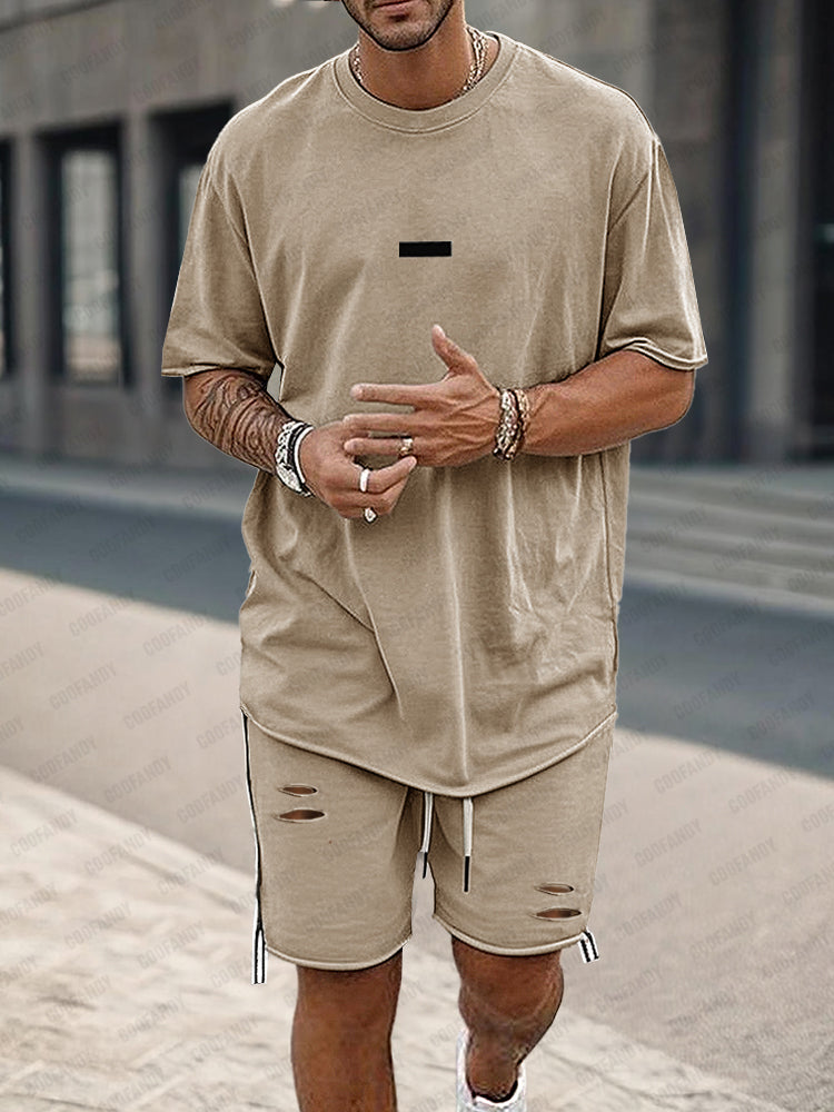 Athleisure Loose Fit T-Shirt Shorts Set