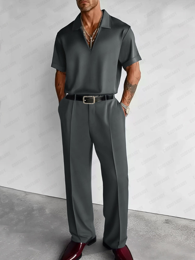 Business Casual Shirt Pants Set