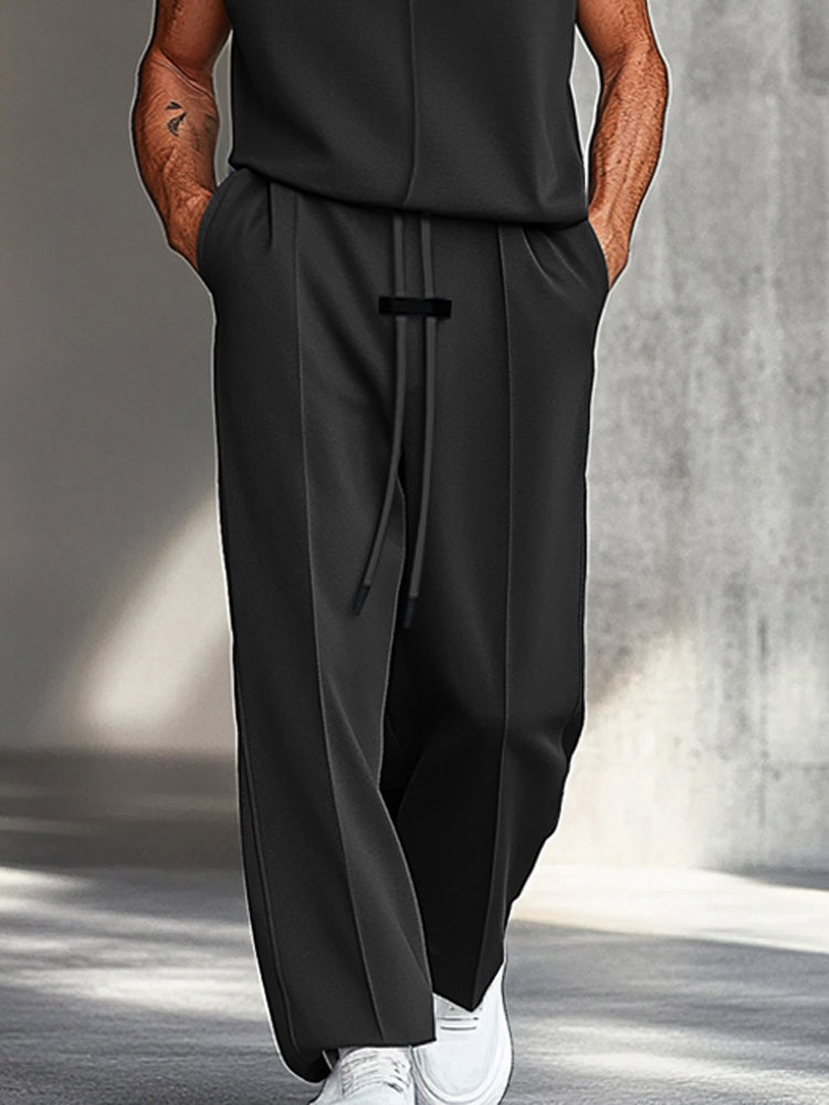 Simple Sharp Tank Top Pants Set