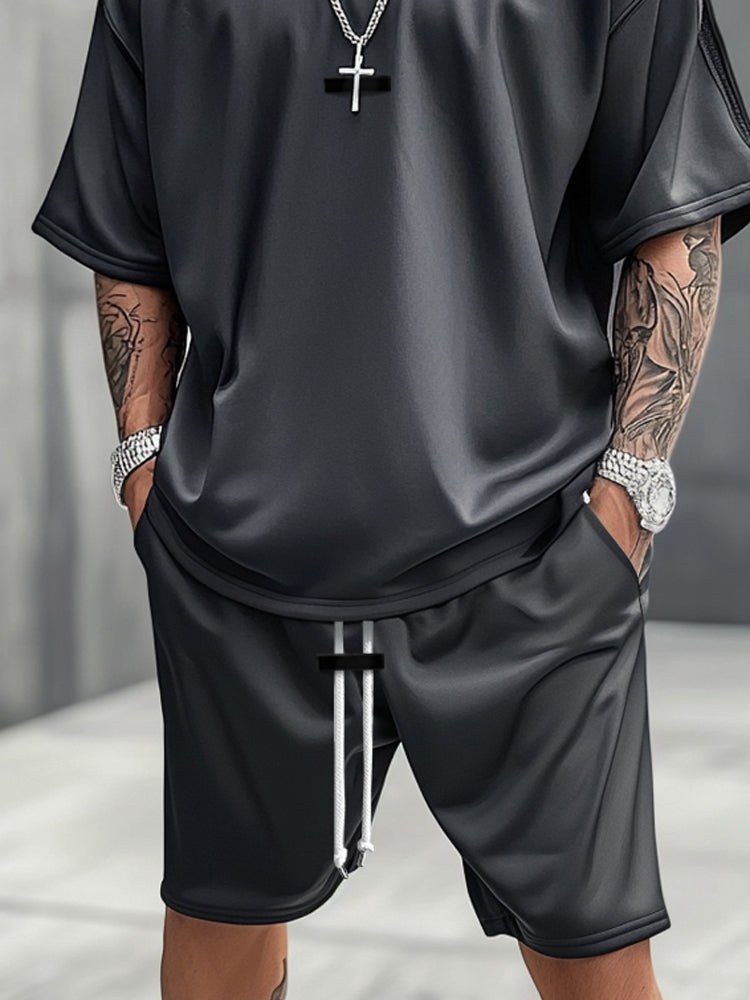 Simple Active T-Shirt Shorts Set