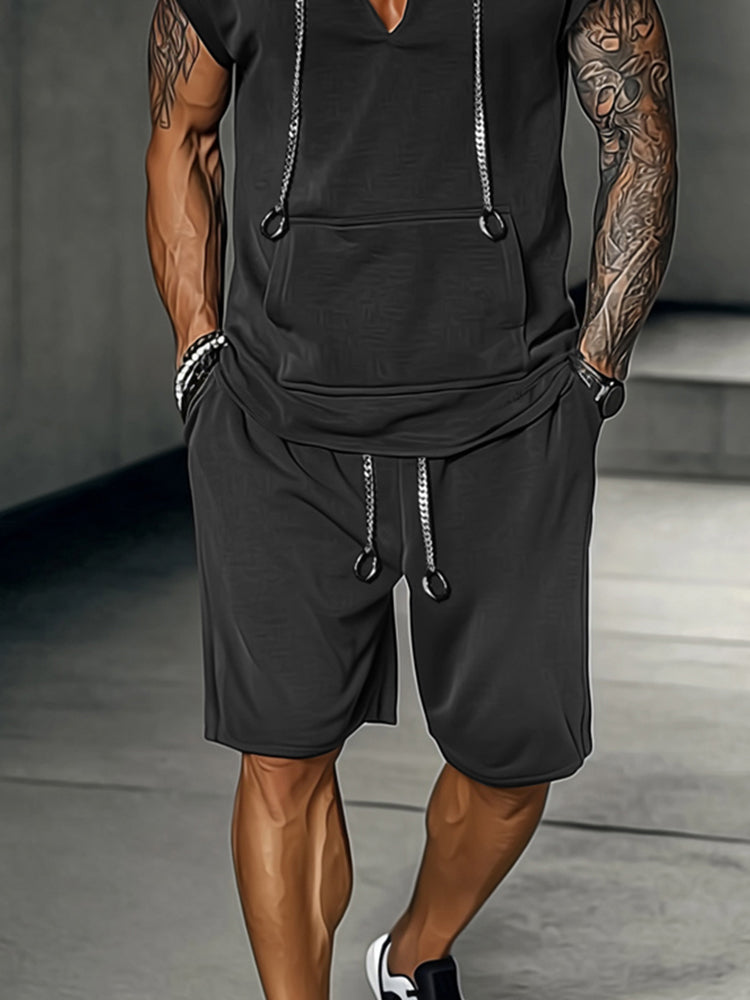 Stylish Street Hoodie Shorts Set