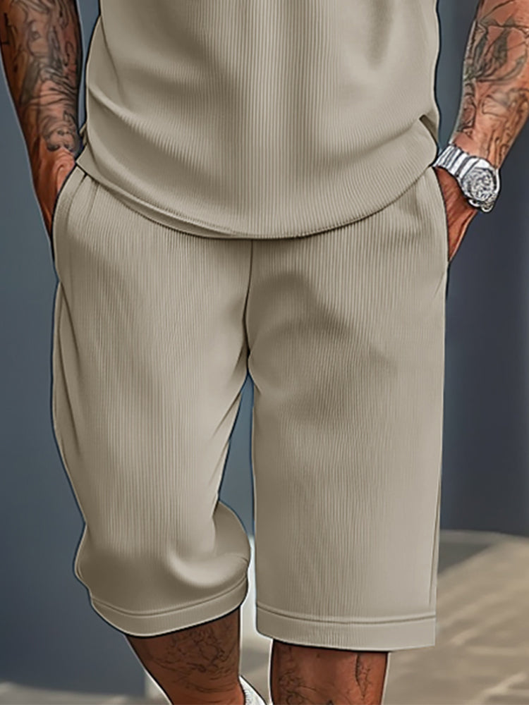 Comfort Stretch Textured Casual Set