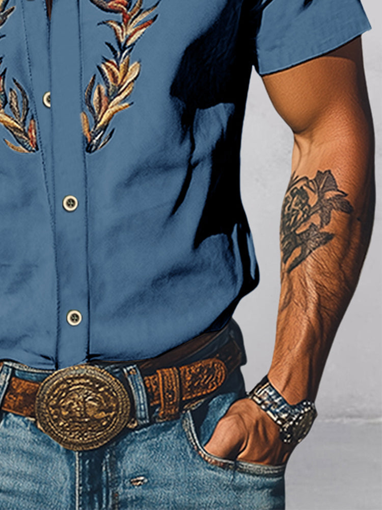 Western Inspired Embroidered Shirt