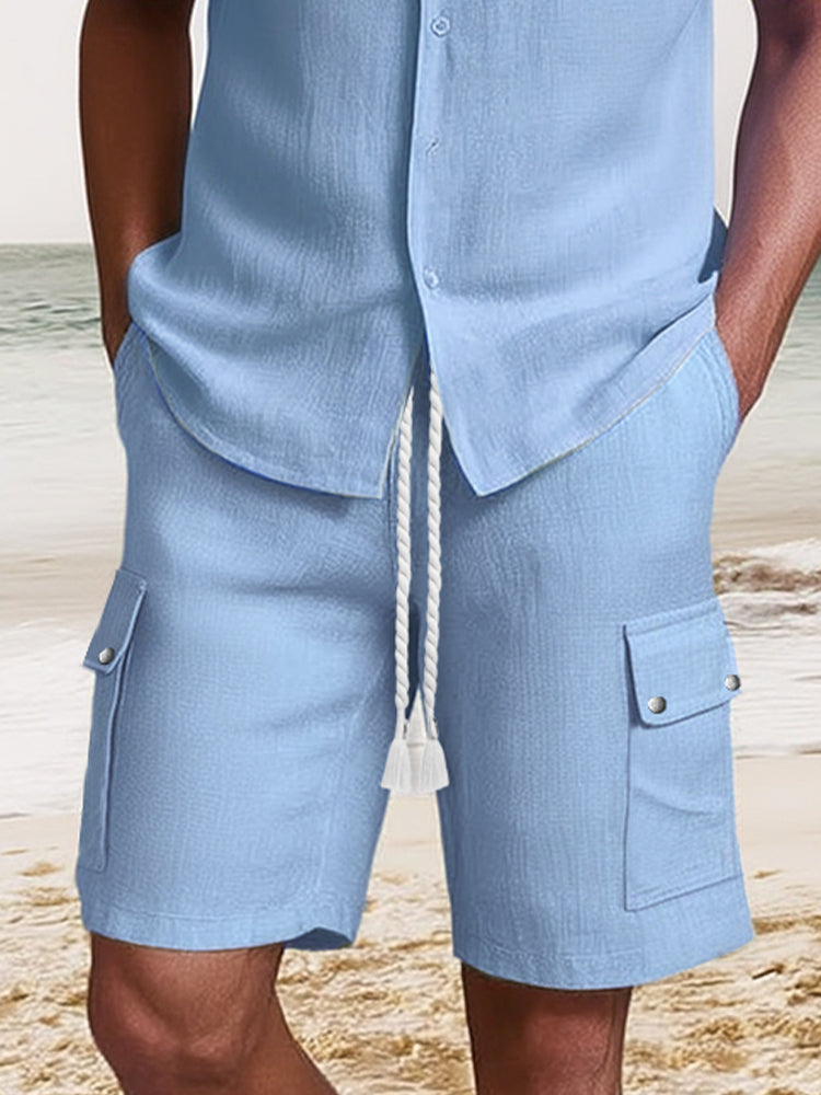 Summer Essential Cotton Shirt Set