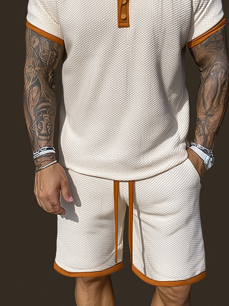 Modern Contrast Summer Casual Set
