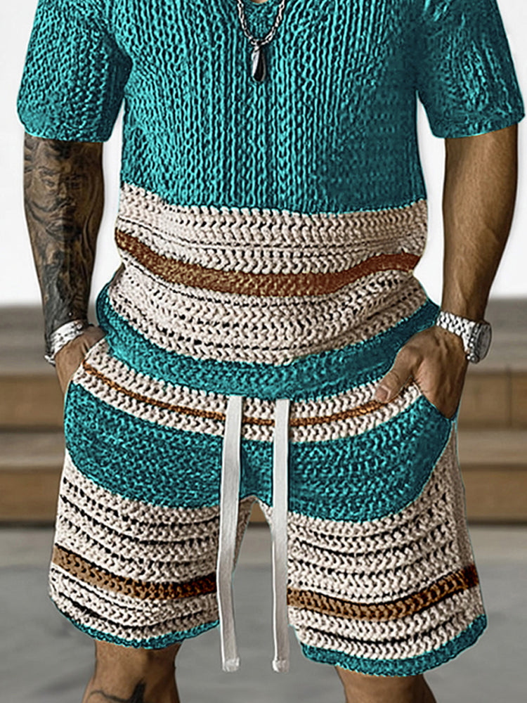 Trendy Breathable Knit Casual Set