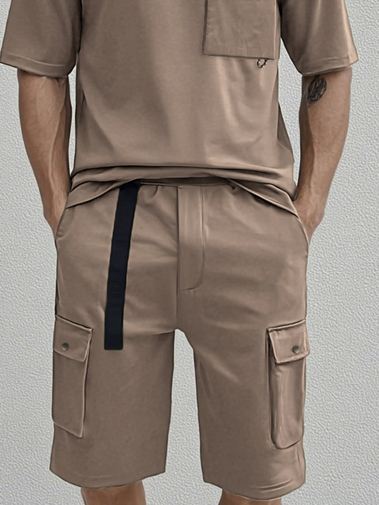 Utility Cargo T-Shirt Shorts Set
