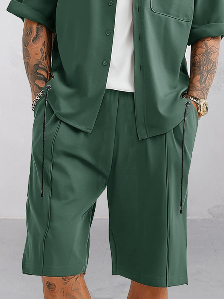Fashion Essential Shirt Shorts Set