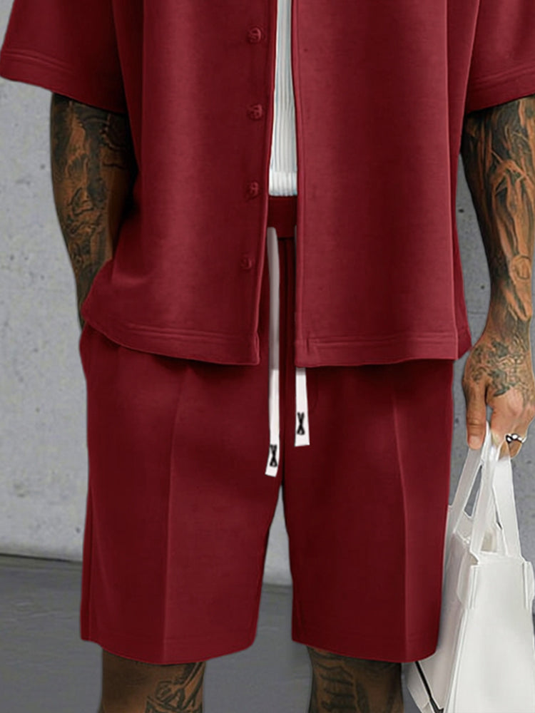 Modern Basic Shirt Shorts Set
