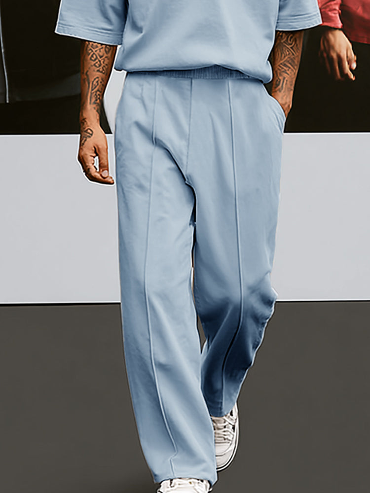Effortlessly Cozy Polo Shirt Pants Set