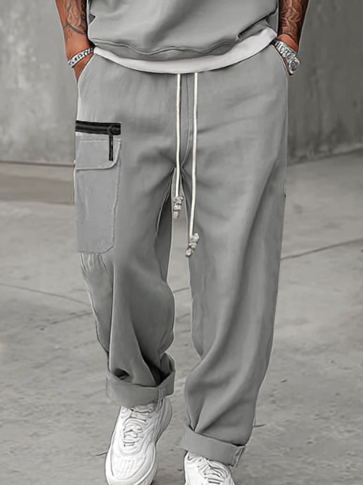 Athleisure Zipper Pullover Top Pants Set