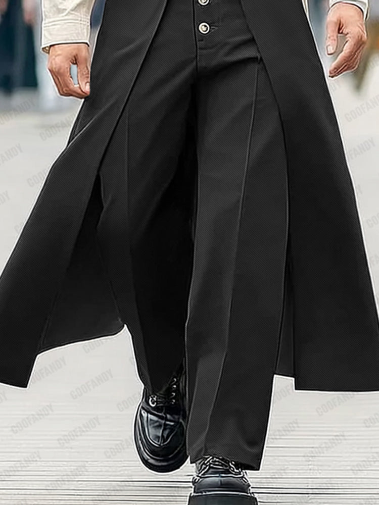 Modern Street Detachable Layer Suit Pants