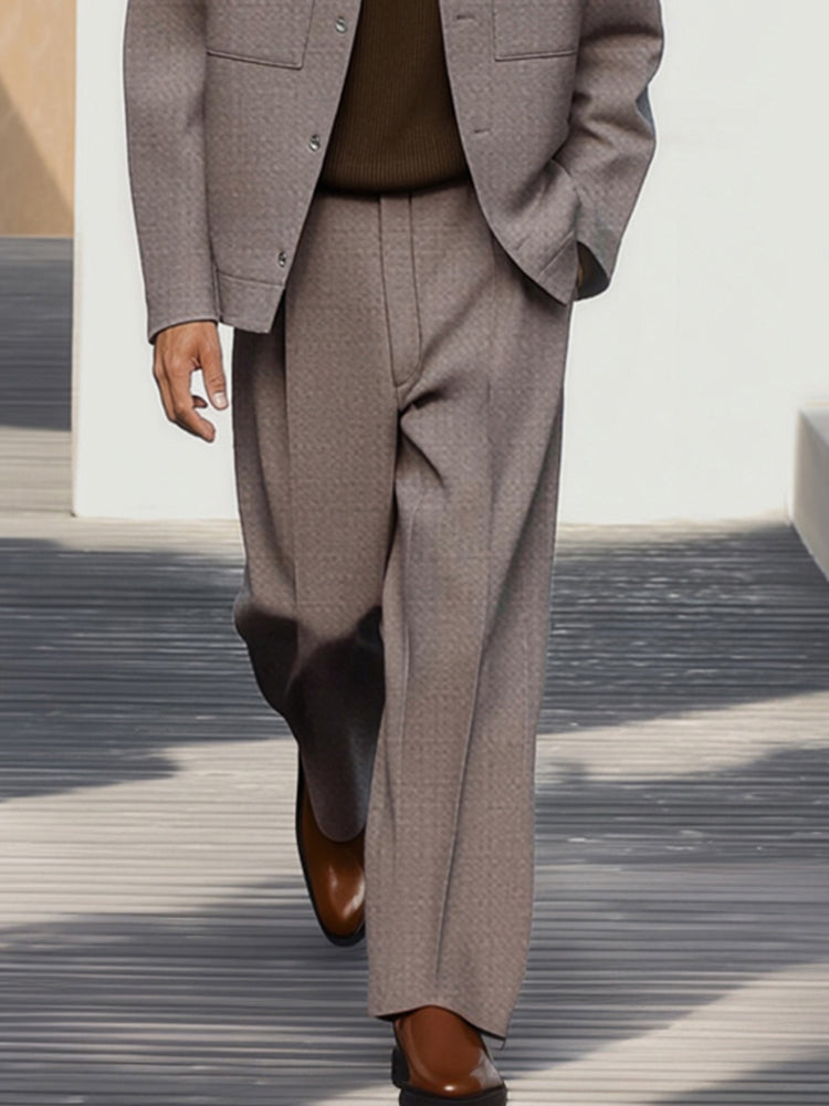 Essential Dual Pocket Jacket Pants Set