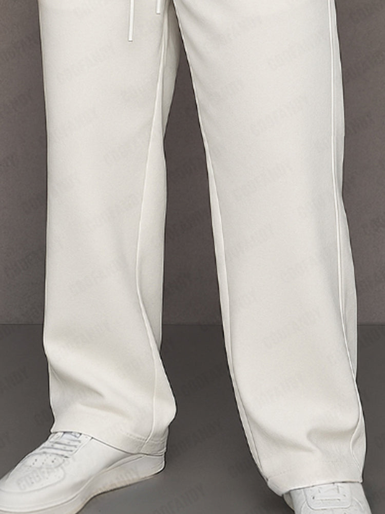 Casual Comfy Plaid Panel Sweatpants