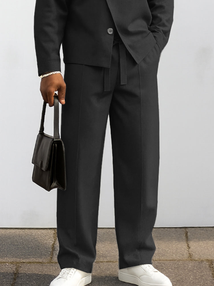 Urban Asymmetric Front Jacket Pant Set