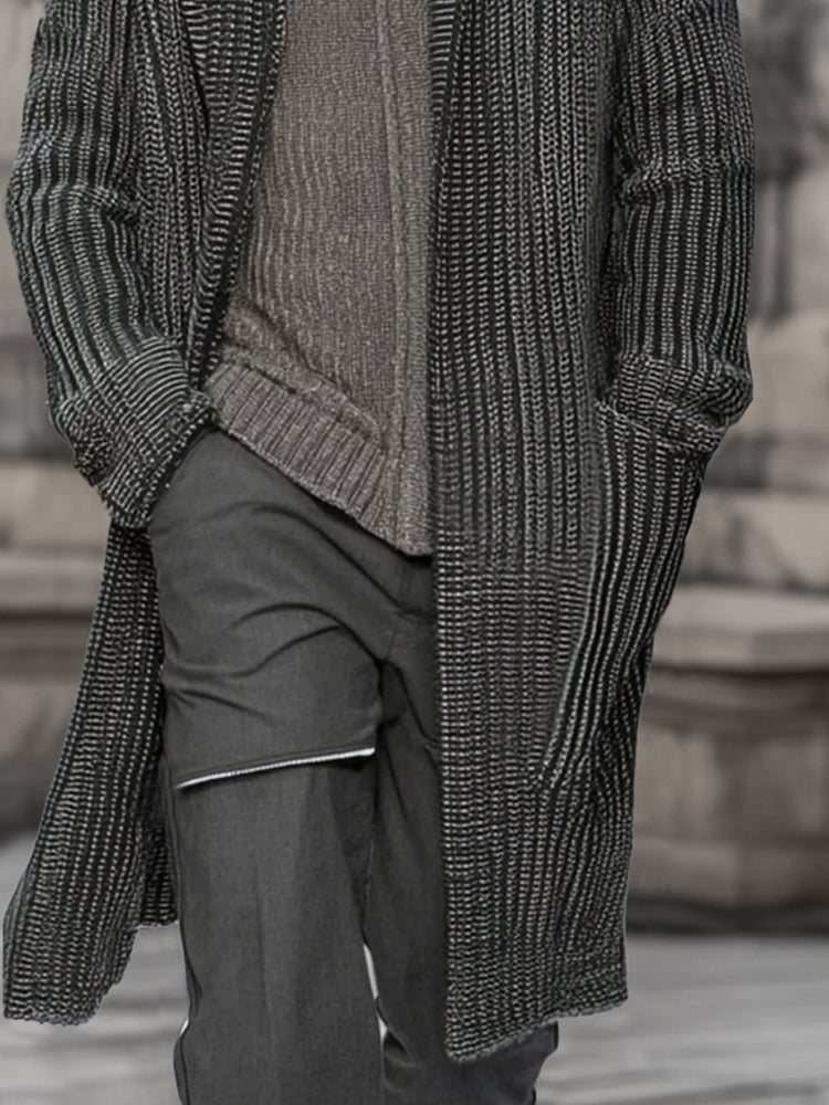 Casual Relaxed Fit Long Knit Cardigan