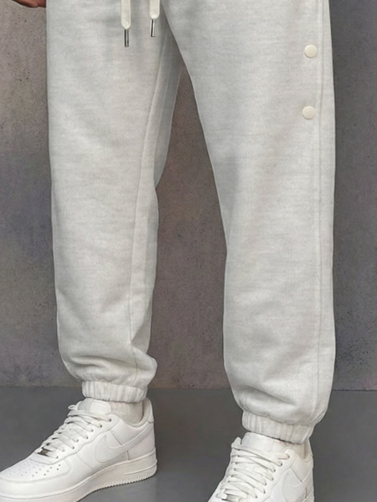 Athletic Casual Button Accent Joggers