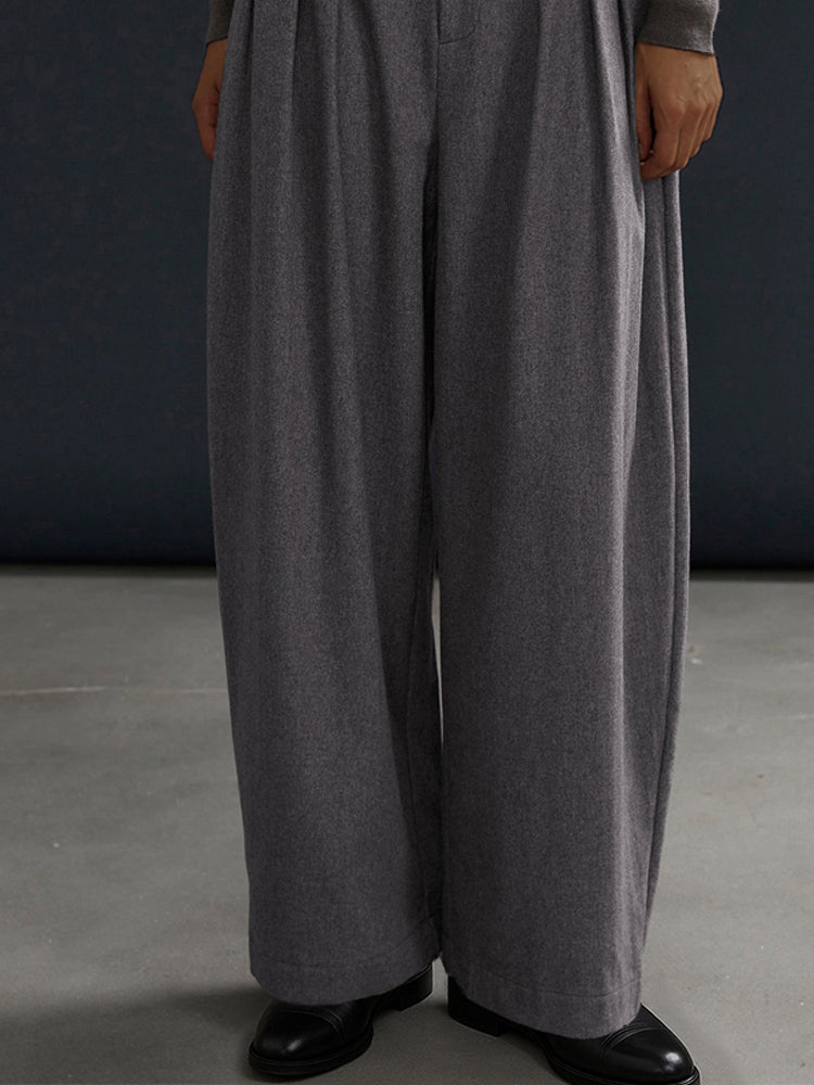 Casual Loose Belt Accent Pants