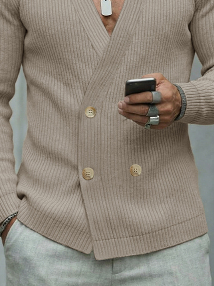 Casual V-Neck Button Knit Cardigan