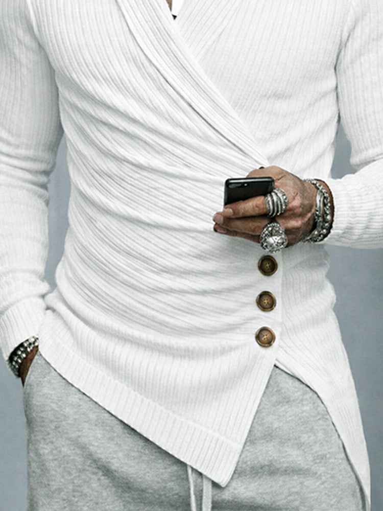 Stylish Designer Textured Stretch Undershirt