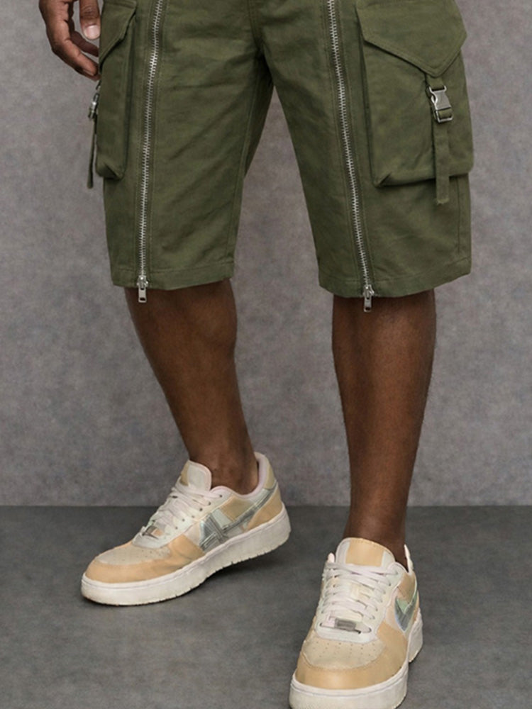 Unique Zipper Design Tactical Cargo Shorts