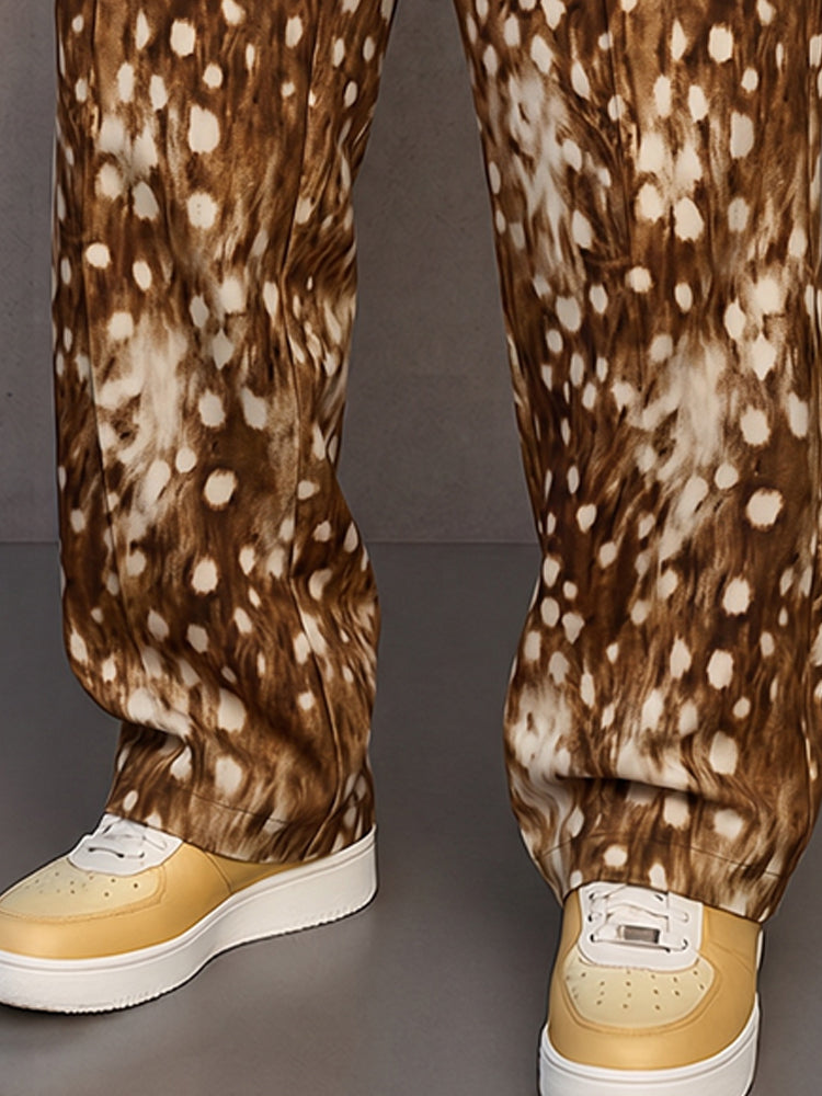 Fashion Printed Street Style Drawstring Pants