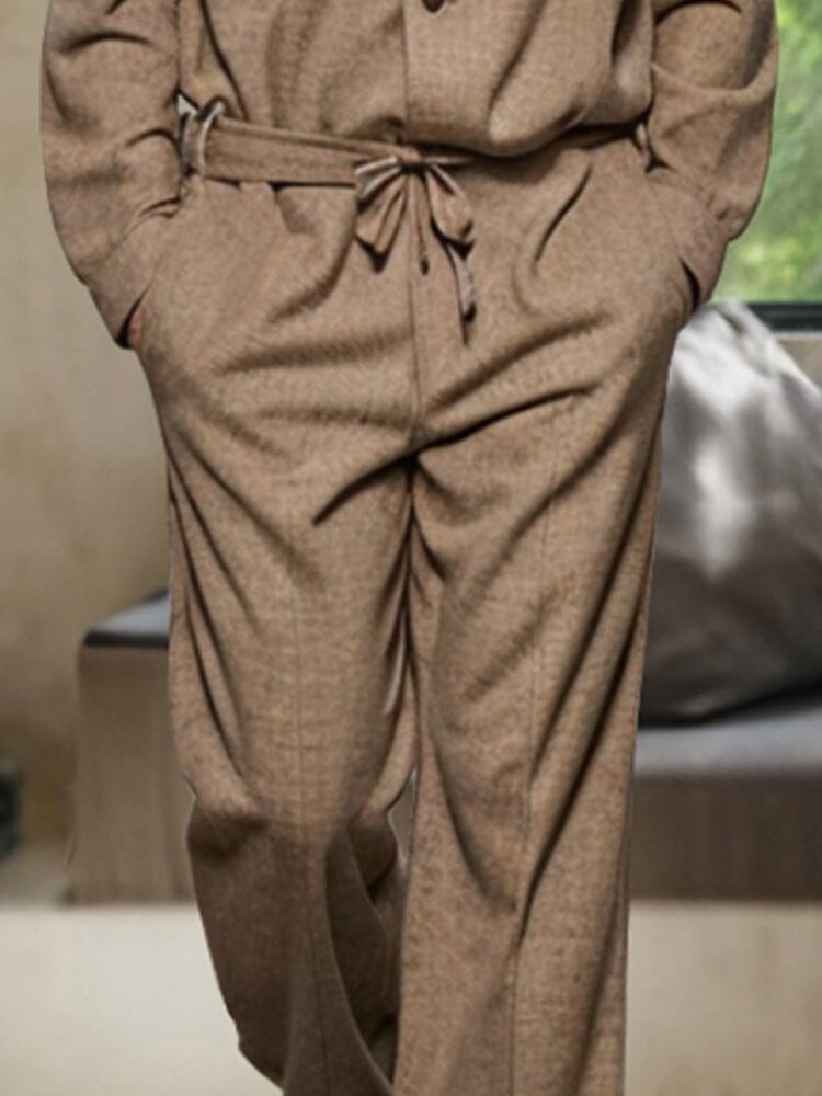 Stylish Leisure Jumpsuit with Belt