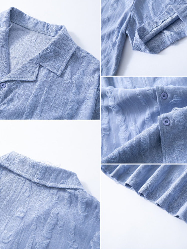 Comfort Fit Textured Beach Shirt