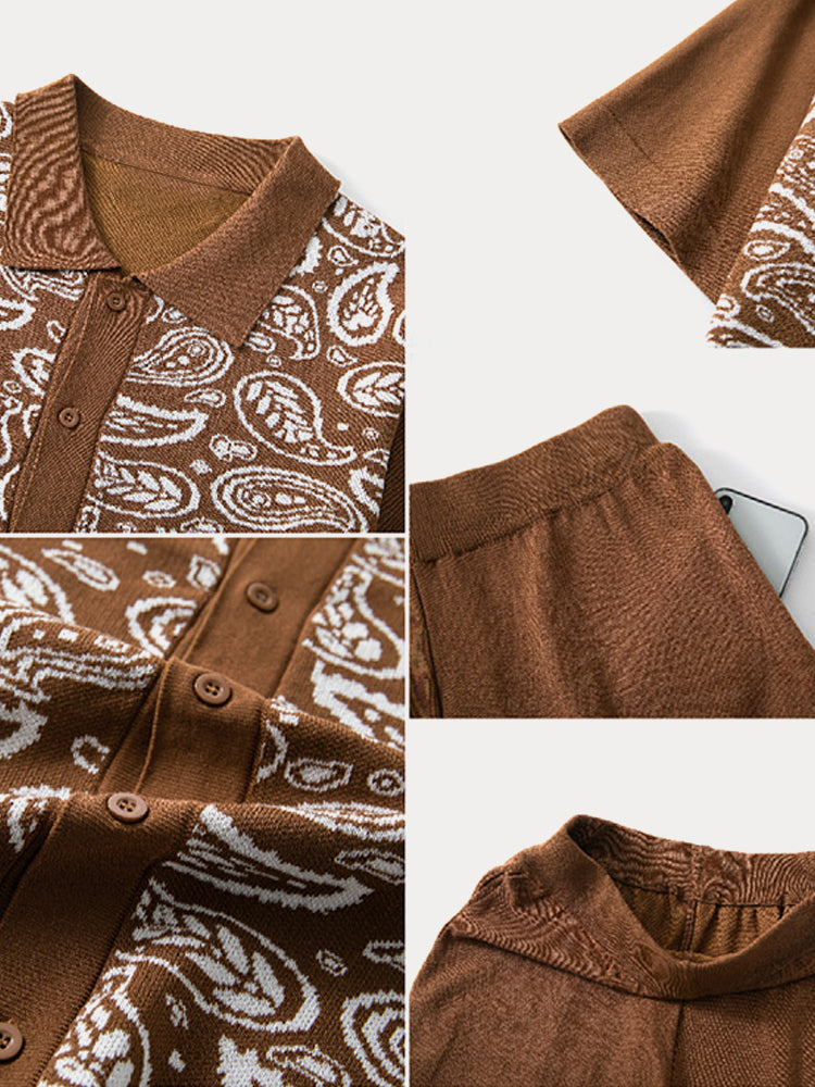 Vintage Paisley Knit 2-Piece Set