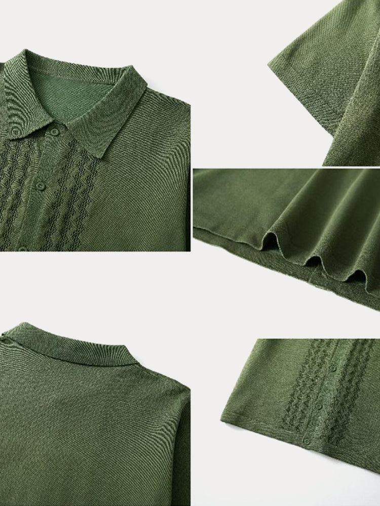 Luxury Business Casual Knit Shirt