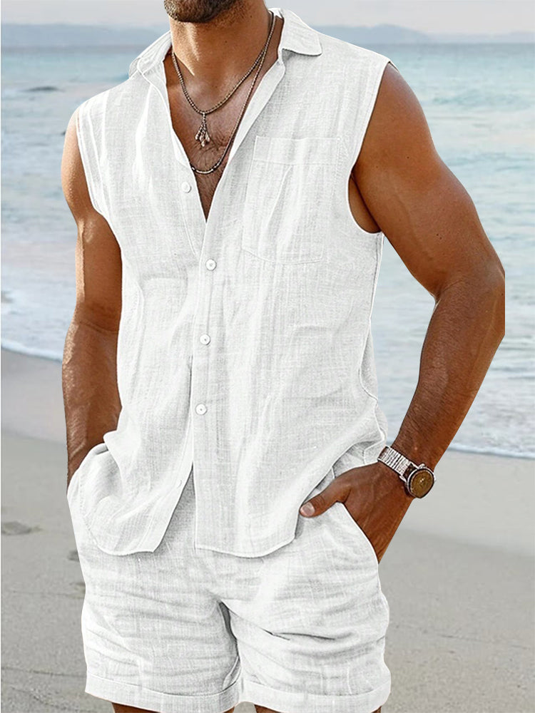 Relaxed Fit Tank Top Shorts Set