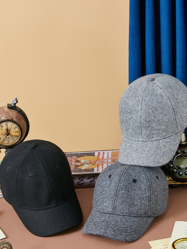 Athleisure Wool Blend Short Brim Baseball Cap