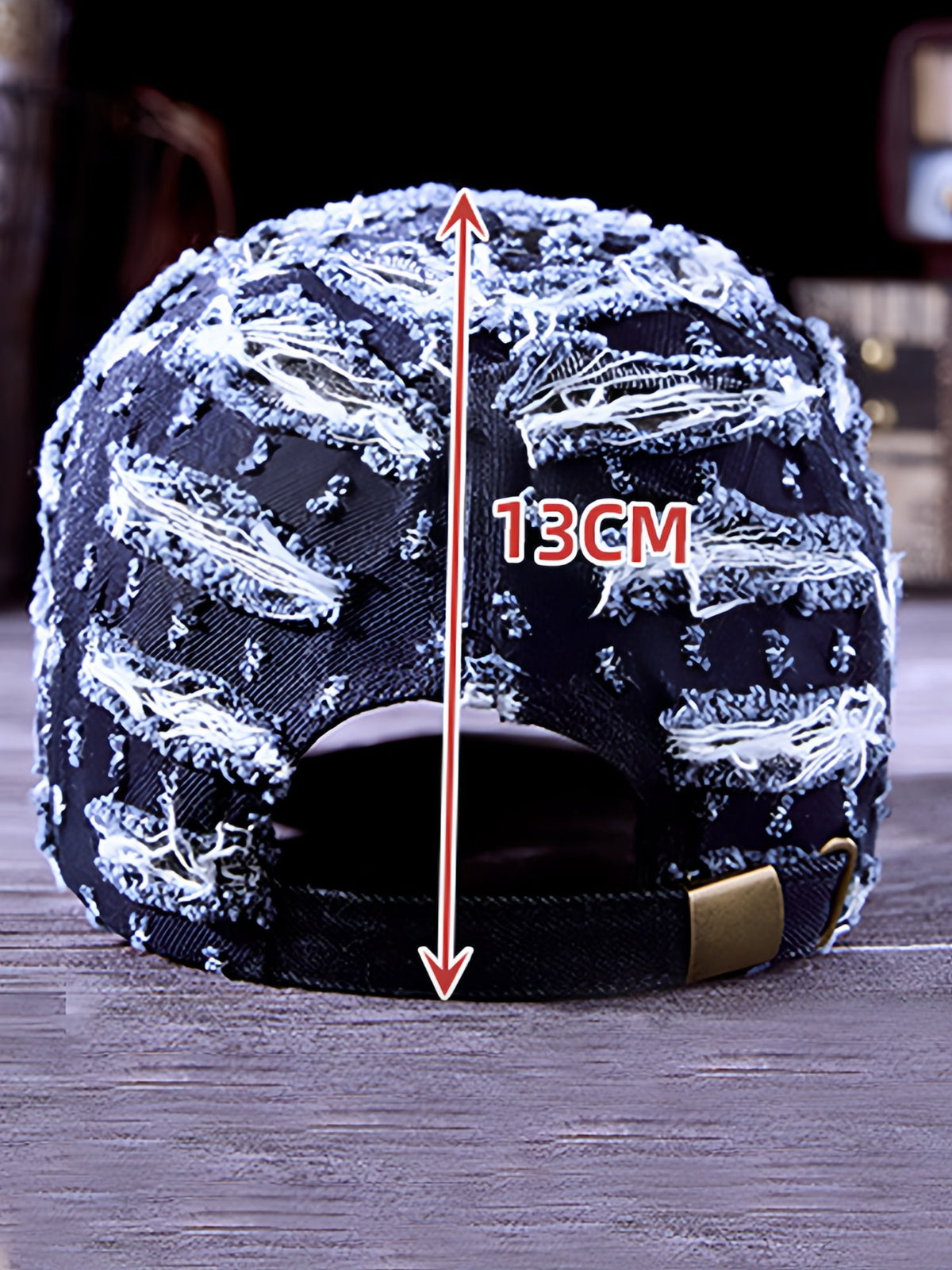Trendy Destroyed Torn Denim Cap
