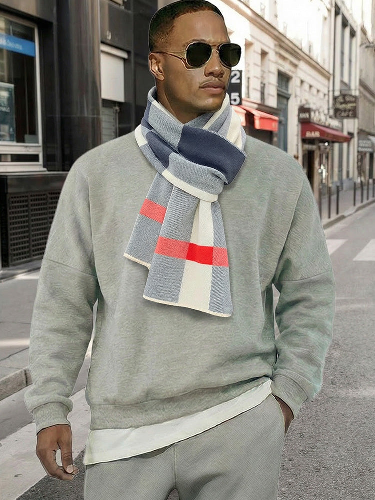 Versatile Checkered Winter Scarf