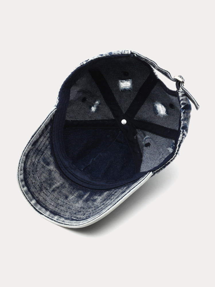 Summer Distressed Ripped Denim Baseball Cap