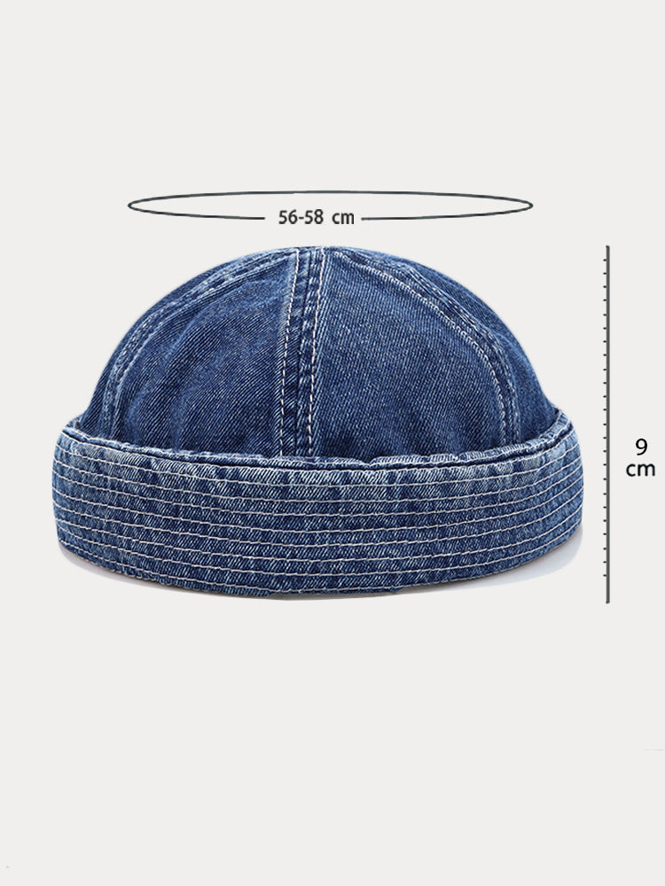 Street Style Denim Brimless Beanie Hat