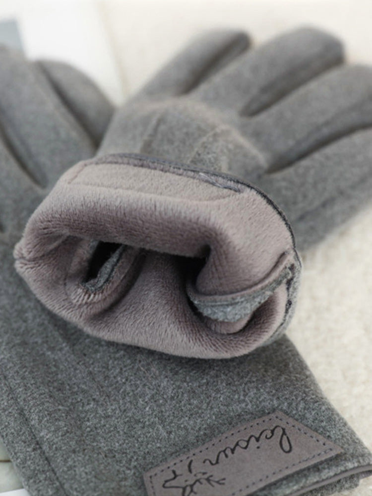 Warm Fleece Lining Riding Gloves