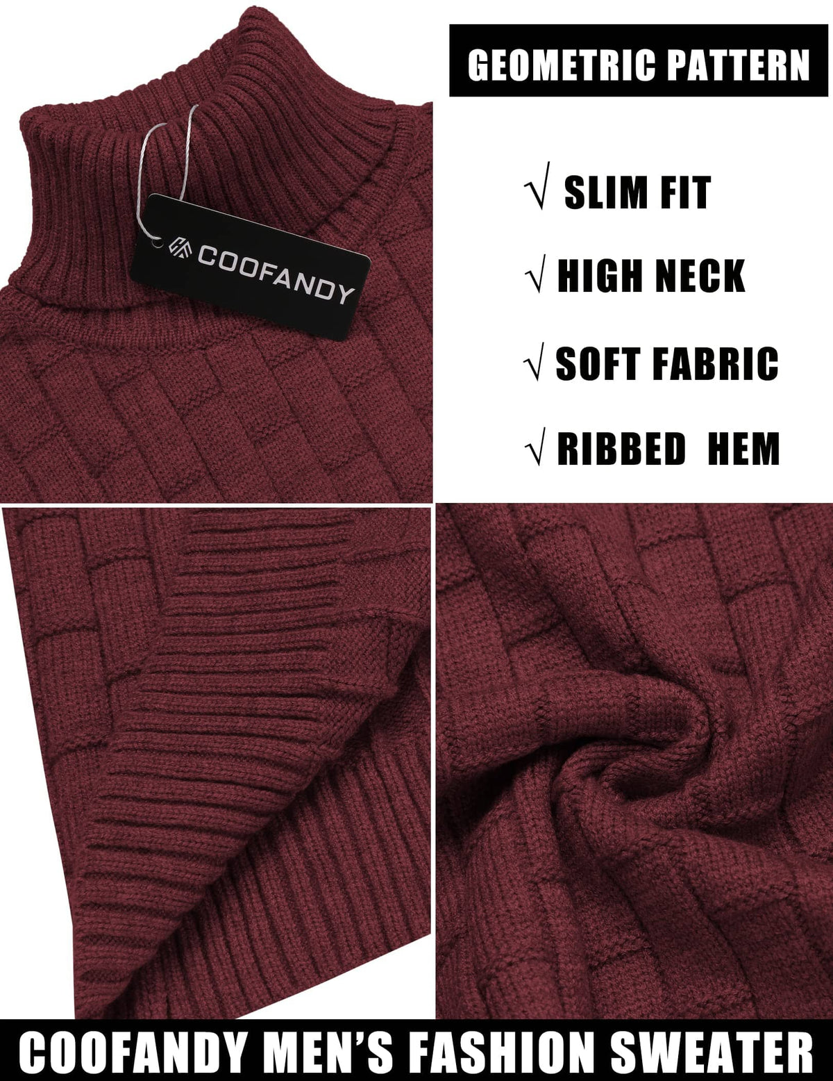 Slim Fit Turtleneck Thermal Sweaters (US Only)