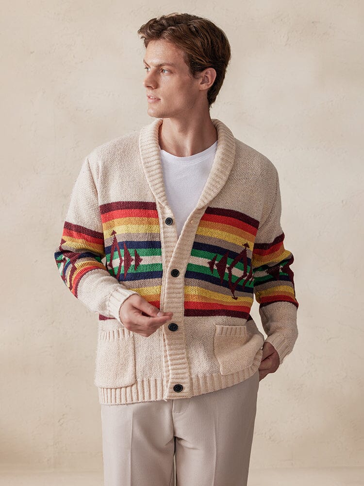 Stylish Colorful Graphic Cardigan
