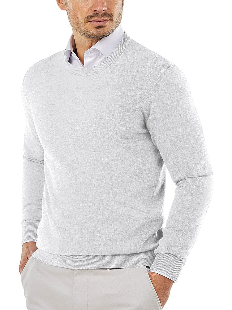 Crew Neck Slim Fit Pullover Knitted Sweater (US Only)