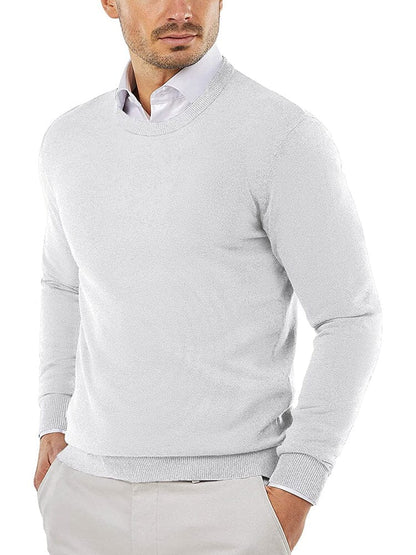 Crew Neck Slim Fit Pullover Knitted Sweater (US Only)