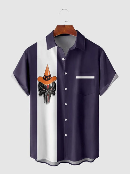 Halloween Pattern Short Sleeves Shirt 14